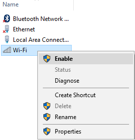 Нажмите на свойства WiFi