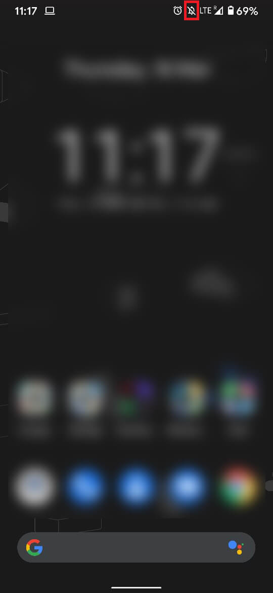 observați bara de stare și căutați o pictogramă care seamănă cu un clopoțel cu o lovitură peste el