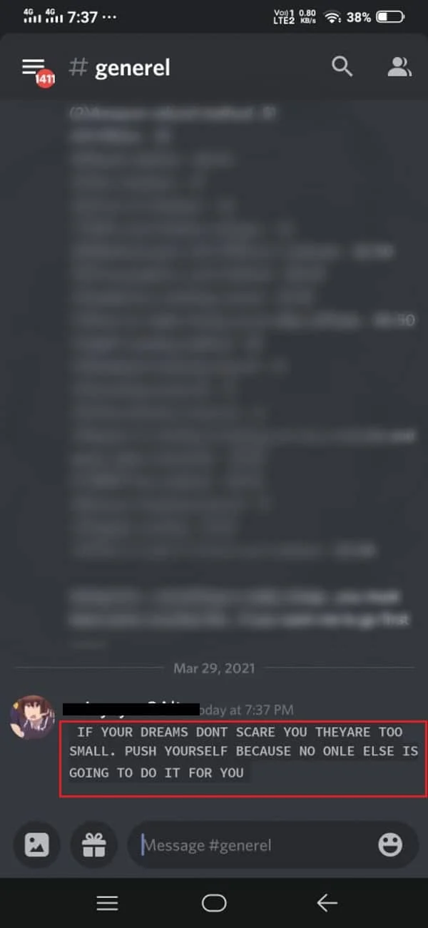 Si vous souhaitez formater plusieurs lignes dans un bloc de code, tout ce que vous avez à taper est (''') le symbole triple backtick au début et à la fin du paragraphe