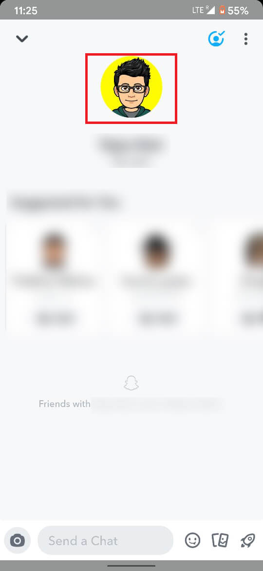 Pour vérifier cela, appuyez sur l'image bitmoji de l'utilisateur pour ouvrir son profil