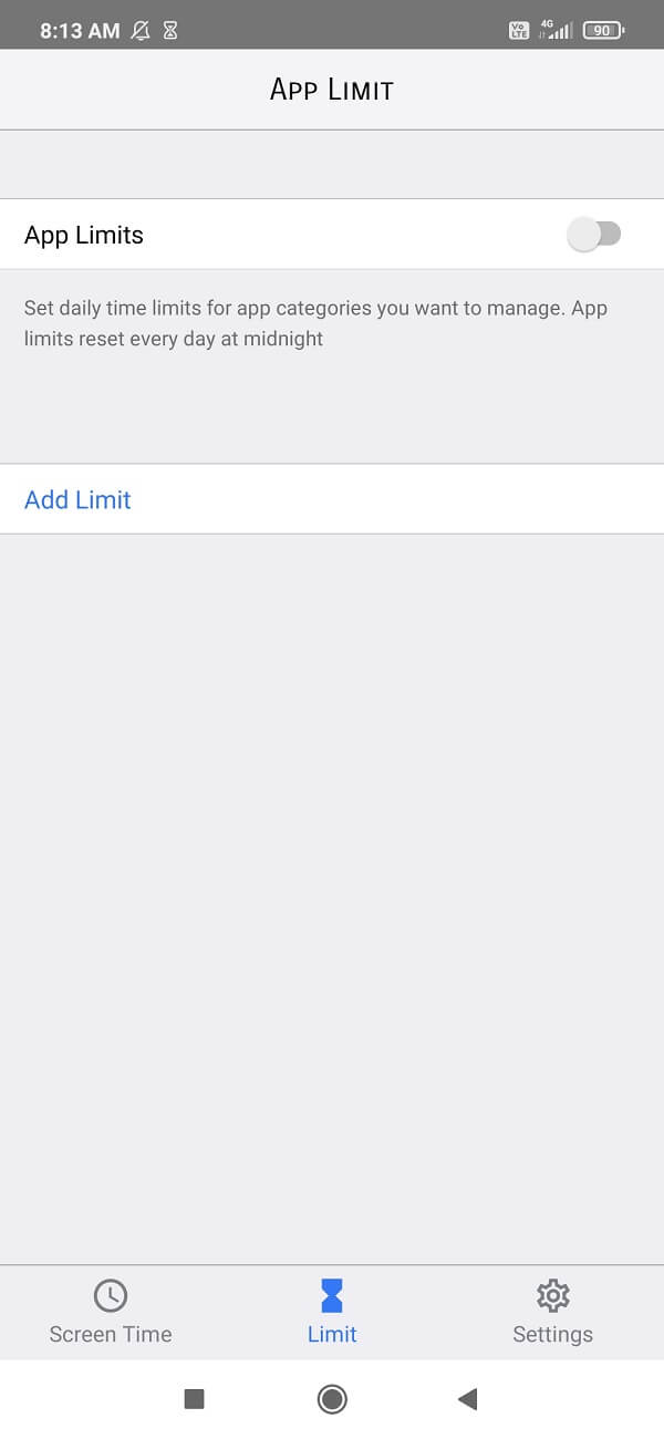 Désactiver ou supprimer les limites d'application