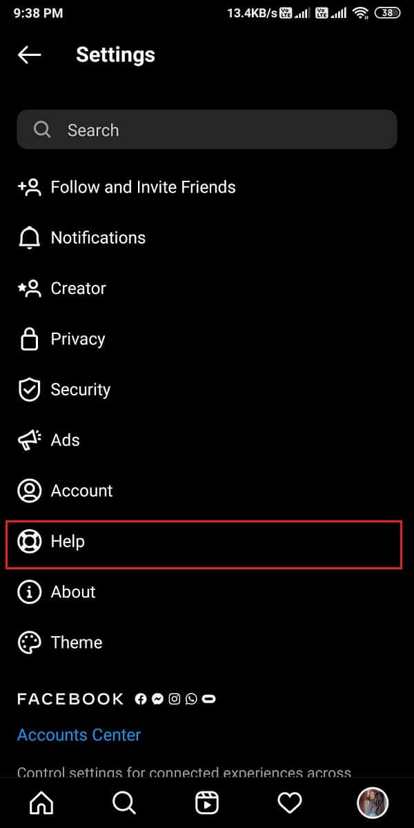 Cliquez sur la rubrique d'aide
