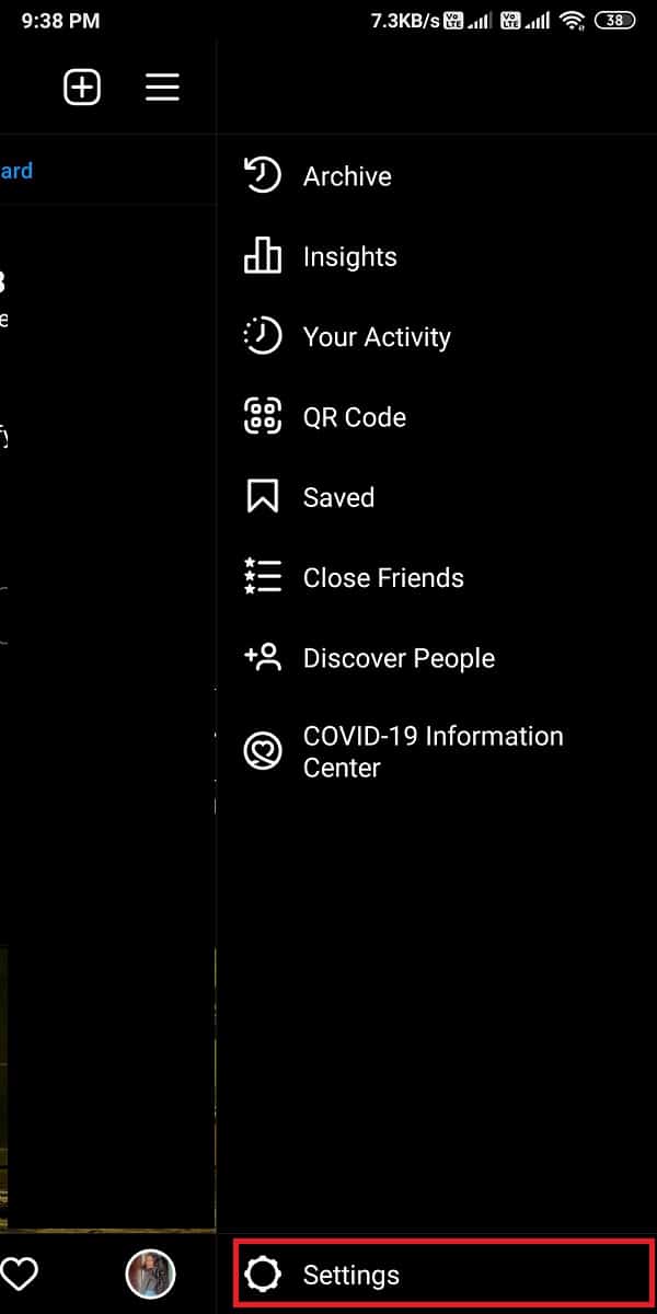 Aller aux paramètres