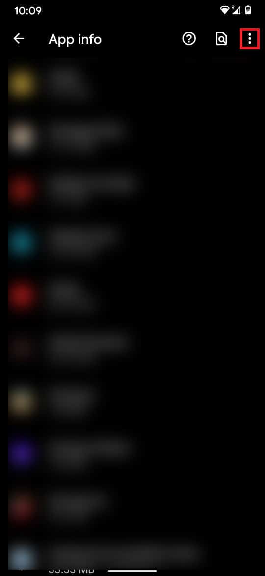 Atingeți cele trei puncte din colțul din dreapta sus