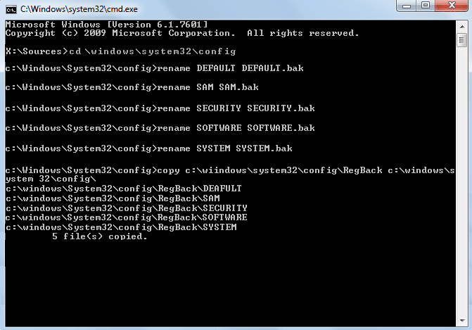 recuperare regback registry copiat