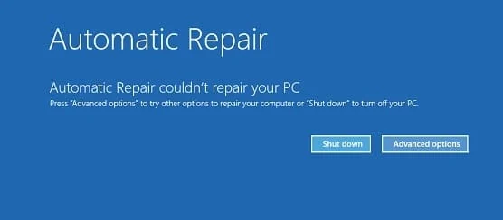 Cum să remediați Repararea automată nu v-a putut repara computerul