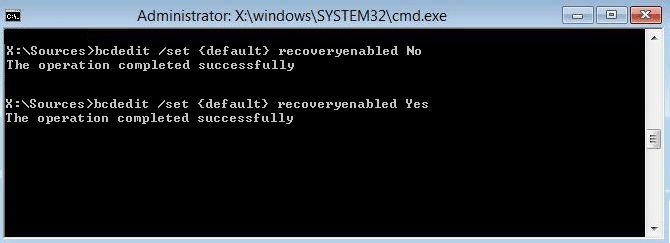 recuperare dezactivată bucla de reparare la pornire automată remediată