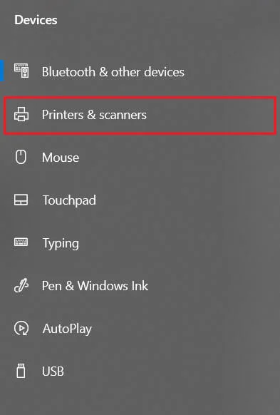 Sélectionnez le menu Périphériques et imprimantes