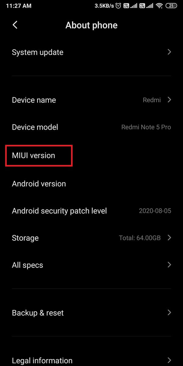 Appuyez 7 fois sur le numéro de build ou la version de votre appareil pour activer les options du développeur.