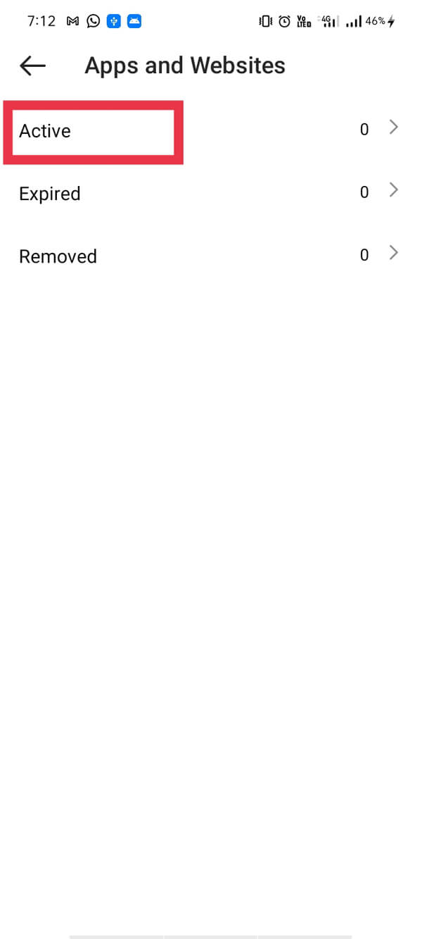 Теперь выберите «Активный».