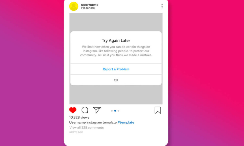 Исправить ошибку Instagram «Попробуйте еще раз позже»