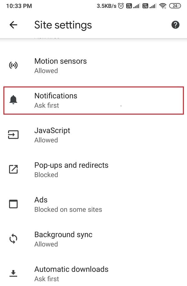 Accédez à la section des notifications | Comment se débarrasser des publicités sur votre téléphone Android