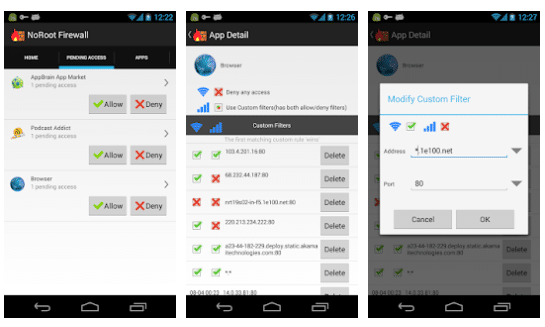 Pare-feu sans racine