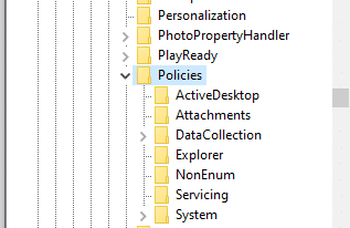 Sélectionnez les politiques