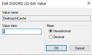 Définissez la valeur sur zéro (0)