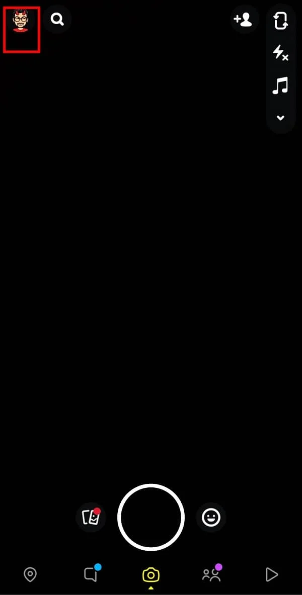 appuyez sur votre avatar Bitmoji | Comment obtenir Vérifié sur Snapchat ?