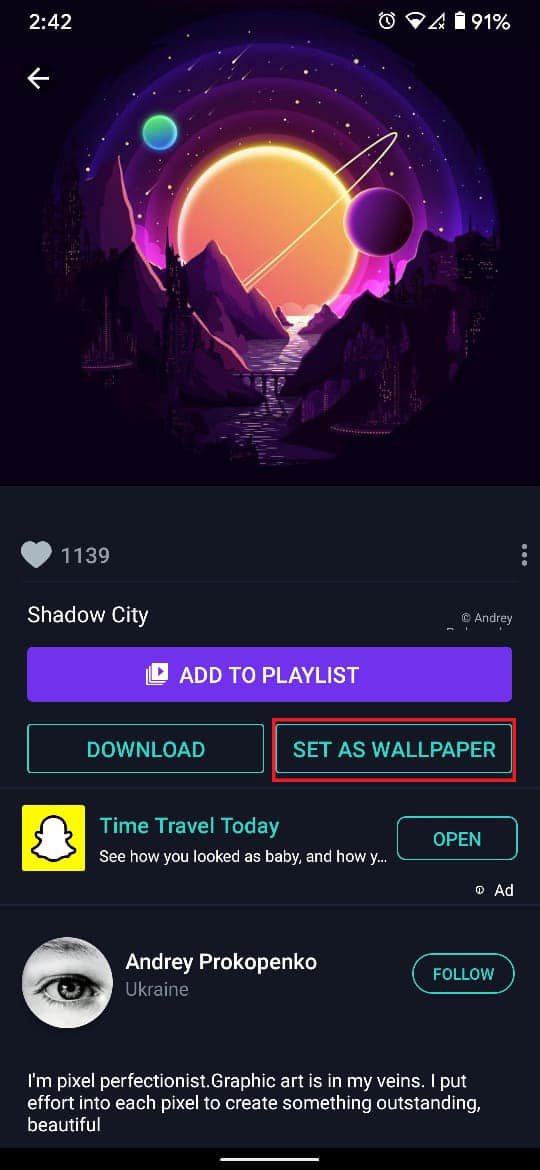 点击设置壁纸|如何在 Android 上更改壁纸