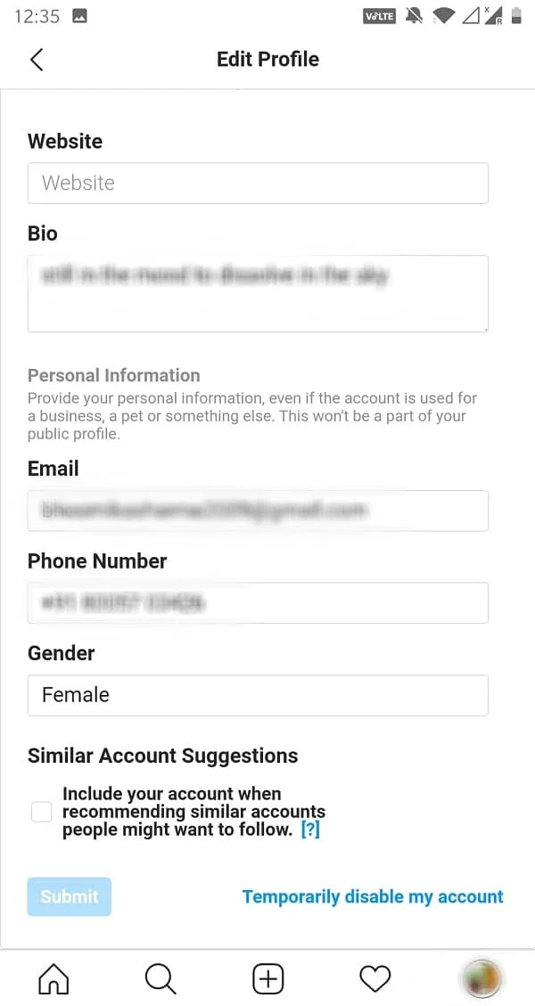 Faites défiler jusqu'à atteindre le bas de l'écran