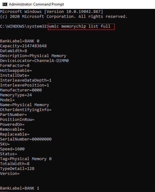 Comment vérifier la vitesse, la taille et le type de la RAM dans Windows 10