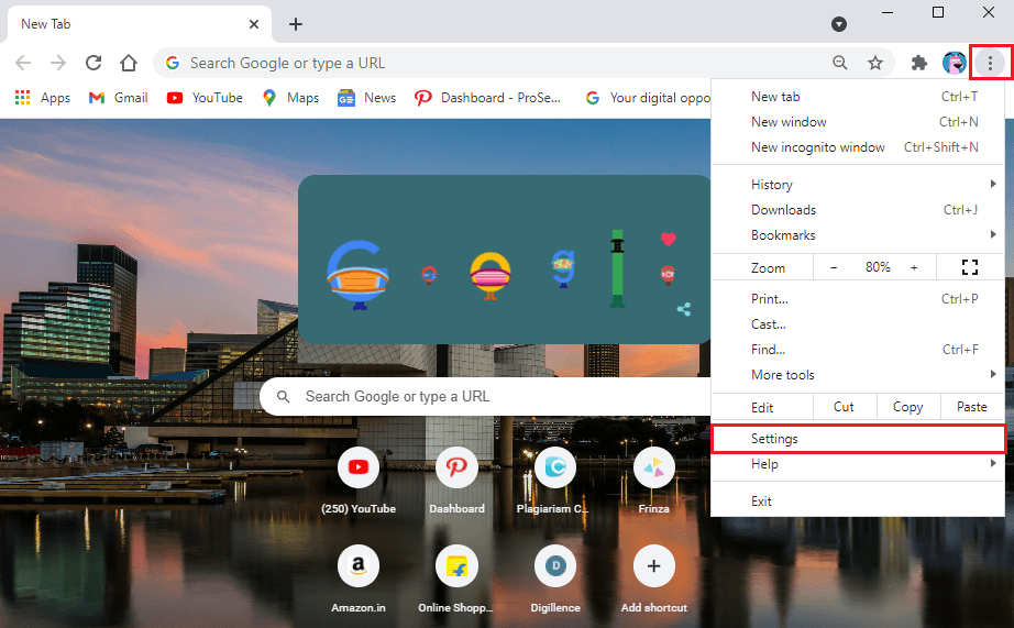 Aller aux paramètres