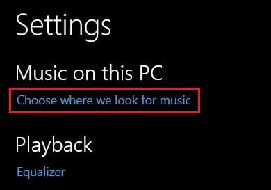 cliquez sur choisir où chercher de la musique | Comment ajouter une pochette d'album au MP3 dans Windows 10