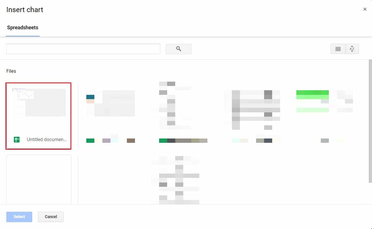 Klik pada lembar google pertama dengan nama yang sama dengan Doc | Cara Membuat Grafik di Google Doc