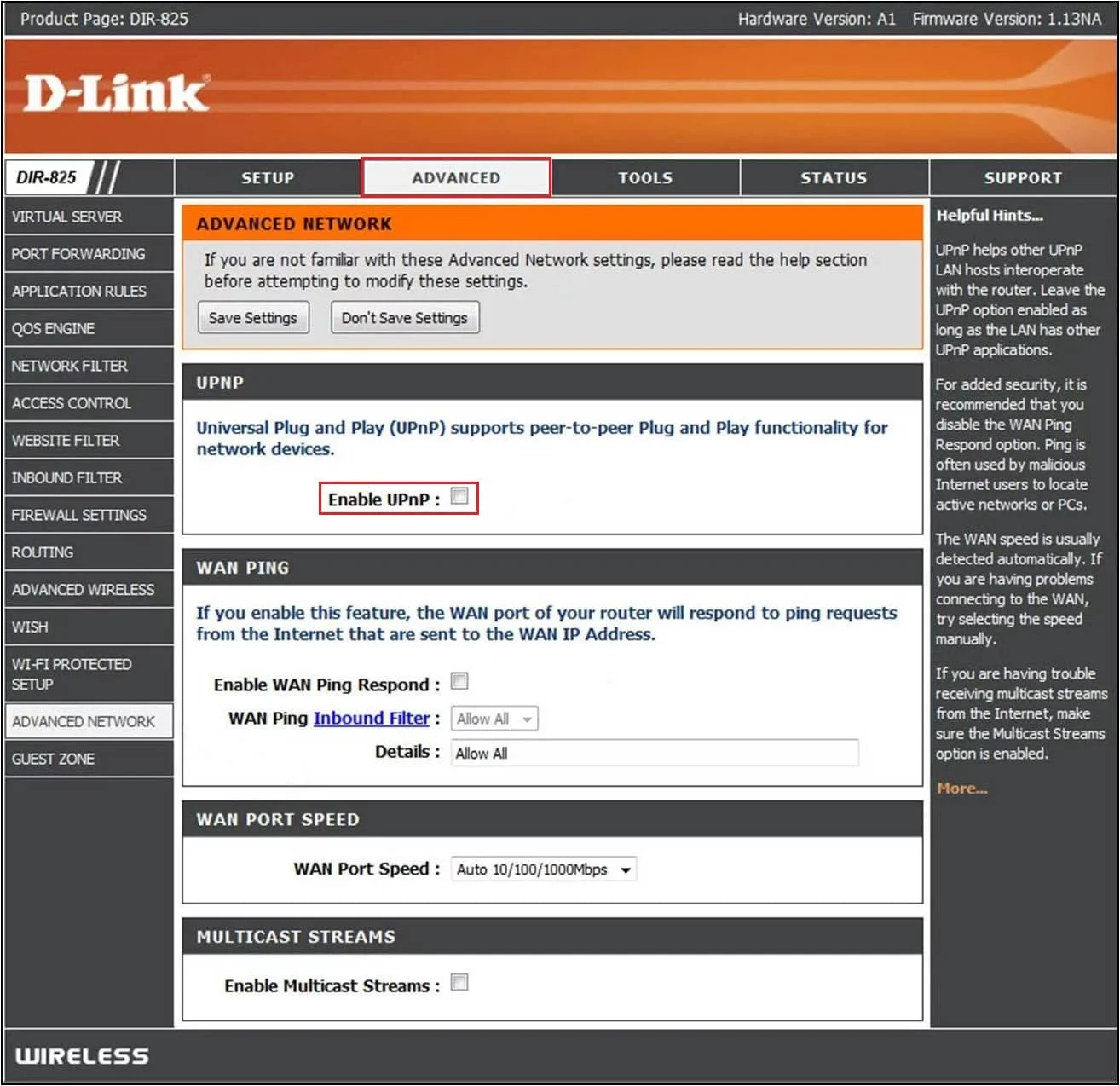 Activer UPnP depuis la page de configuration du routeur | Comment changer le type de NAT sur PC