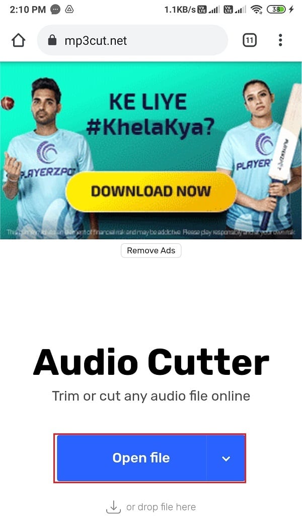 Klik pada Buka File