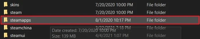 Di folder Steam, buka steamapps