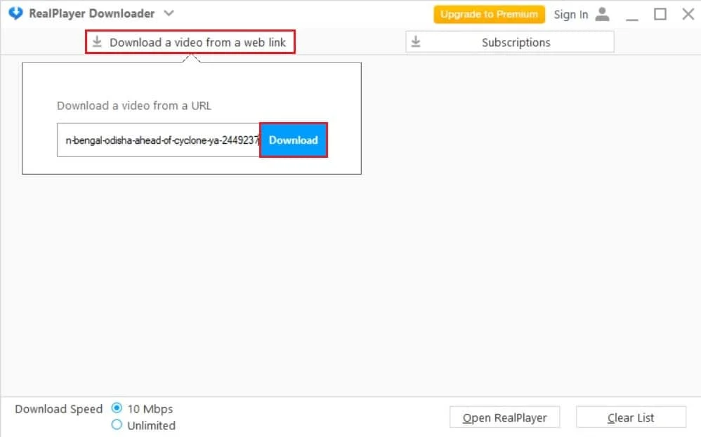 Cliquez sur télécharger une vidéo et collez le lien | Comment télécharger des vidéos JW Player