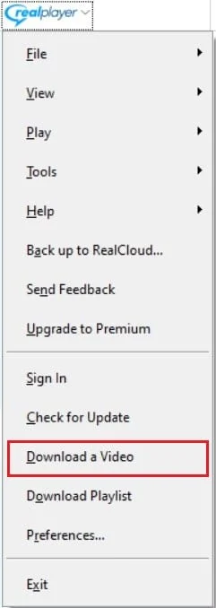 Cliquez sur télécharger une vidéo