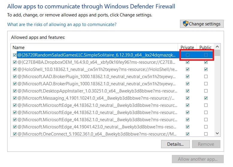 cliquez sur modifier les paramètres puis cochez les cases devant Steam