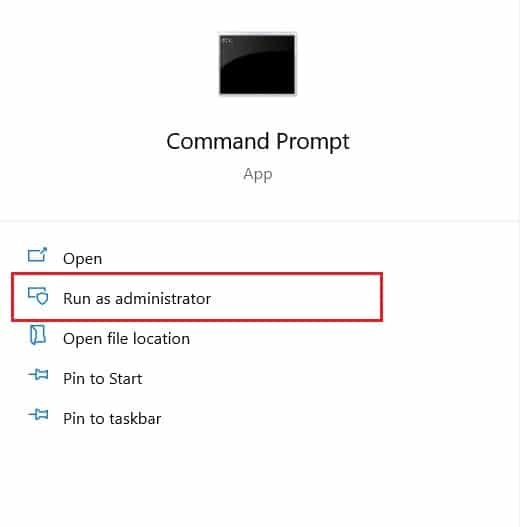 exécuter l'invite cmd en tant qu'administrateur