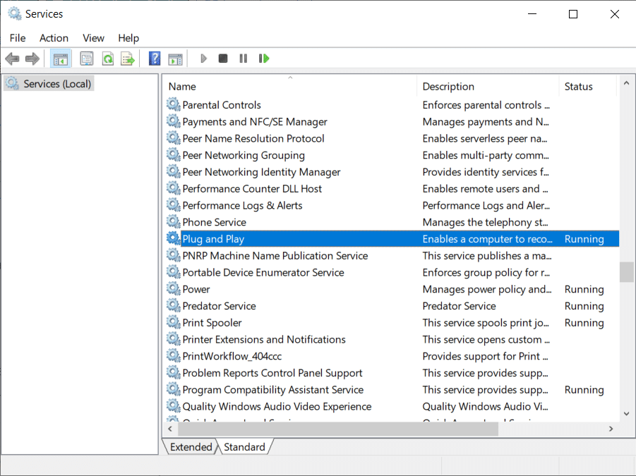 Localiser Plug and Play en service | Réparer Cette copie de Windows n'est pas une erreur authentique
