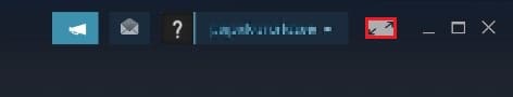 Dans votre application Steam, cliquez sur le mode grande image dans le coin supérieur droit de l'écran | Correction du Steam Workshop ne téléchargeant pas les mods