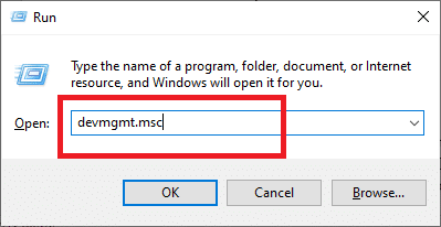 Ketik devmgmt.msc di dalam kotak