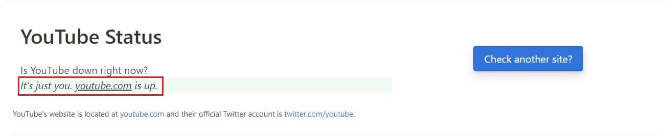 该网站将确认您的网站是否正常运行