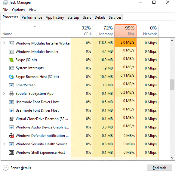 Hohe CPU-Auslastung durch TiWorker.exe in Windows 10 beheben