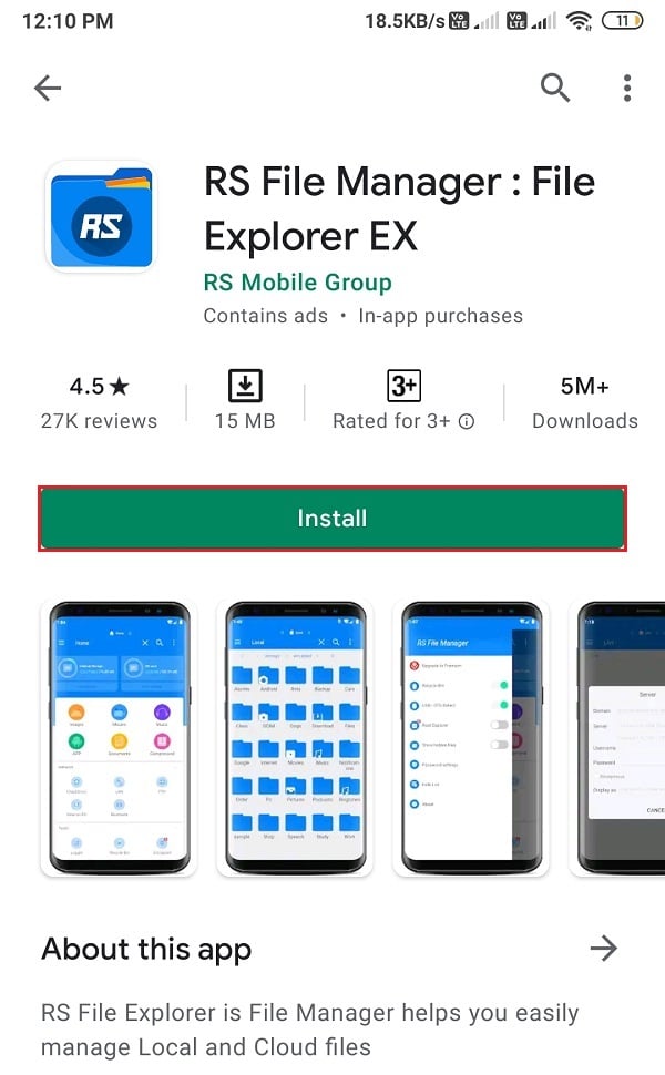 Instal aplikasi dari Google play store dan buka