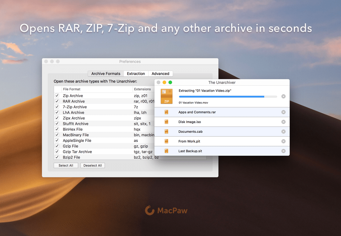 Aplikasi MacPaw - Cara Membuka file RAR di MAC