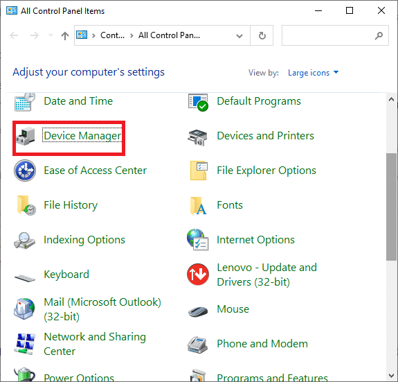 sélectionnez Gestionnaire de périphériques | L'imprimante ne répond pas : un bref guide pour corriger le problème "Le pilote d'imprimante n'est pas disponible"