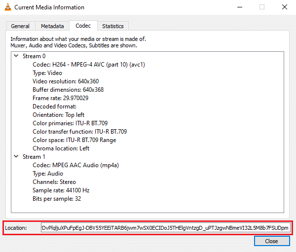 창 하단의 위치 탭에서 텍스트 복사
