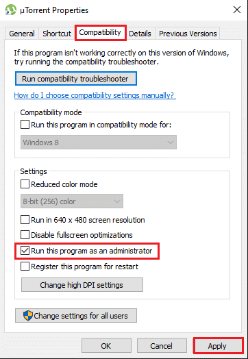 Cliquez sur Appliquer pour enregistrer les nouvelles modifications.