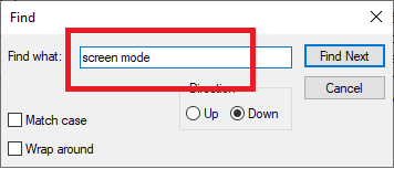 Di kotak pencarian, ketik mode layar dan sesuaikan nilai di sebelahnya menjadi 2. | Memperbaiki: Kesalahan DirectX Fatal 'Final Fantasy XIV'