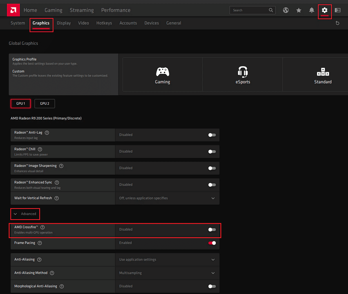 Nonaktifkan Crossfire di GPU AMD | Perbaiki Final Fantasy XIV Fatal DirectX Error