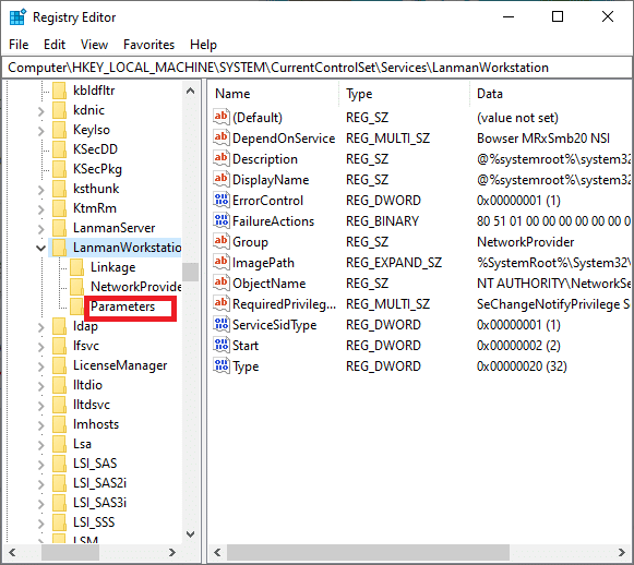 单击确定并导航以下路径 |修复 Windows 10 网络共享不工作