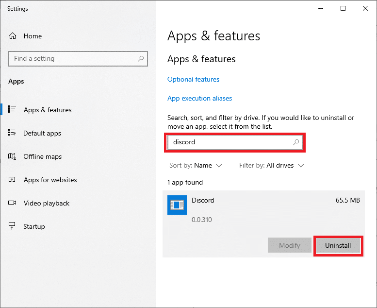 Come disinstallare completamente Discord su Windows 10