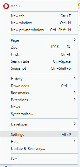 Şimdi ekranı aşağı kaydırın ve Ayarlar'a tıklayın.
