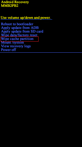 Cache-Partition löschen