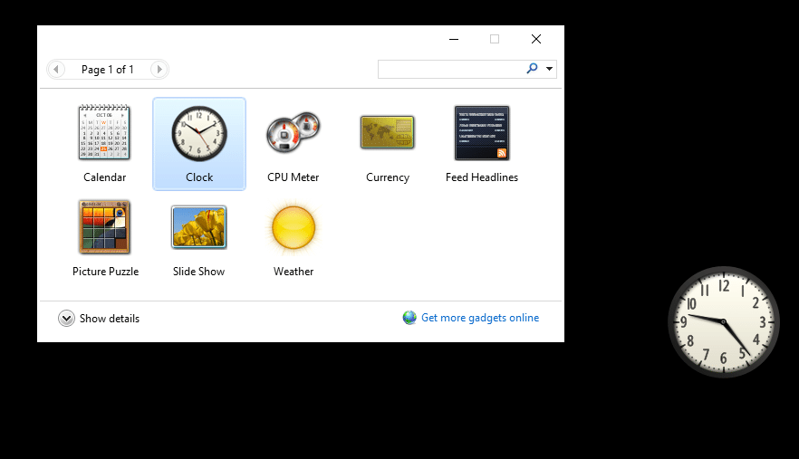 Ziehen Sie das gewünschte Gadget per Drag-and-Drop auf den Desktop-Bildschirm | So fügen Sie Widgets zum Windows 10-Desktop hinzu